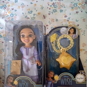 Disney Wish Young Princess Doll with Purple Dress and Yellow Star Charm